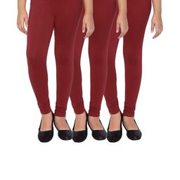 Tik Tok WEARS Girls Maroon Churidar Length Leggings-picture-47