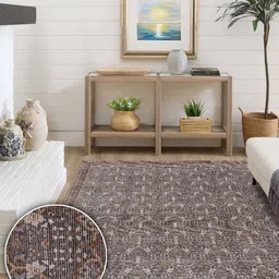 Kaleen India Grey Traditional Anti-Skid Polyester Carpet-image-30