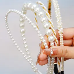 YouBella Set of 4 Beaded Hairbands-7