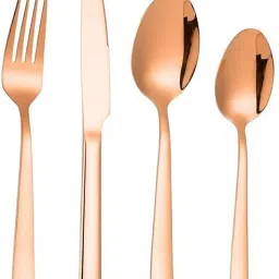 Silverware Flatware Cutlery Set,Stainless Steel Service4,Knife,Fork Spoon Stainless Steel Serving Spoon Set-image-14