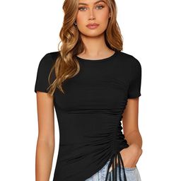 unianta Women Gathered or Pleated Fitted Top-image-19