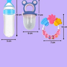 Joy Buzz Set Of 3 Silicone Food Feeder Nibbler & Rattle Teether image 2