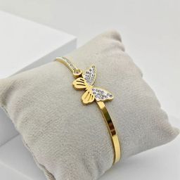 STYOLLO Women Enamelled Gold-Plated Bangle-Style Bracelet-image-85