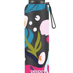 Pexpo Black & Blue Printed Stainless Steel Double Wall Vacuum Water Bottle-700 ml-10