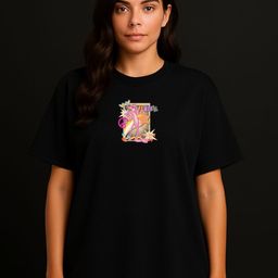 Anikmart Women Pink Panther Dri-FIT Graphic Printed Round Neck Cotton Oversized T-shirt-picture-32