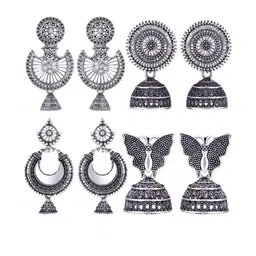 Sangria Silver-Plated Alloy Earrings-image-112