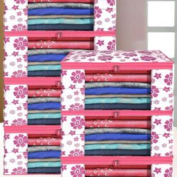 AMAK INC Pink Fabric Multi-Utility Wardrobe Organisers-picture-9