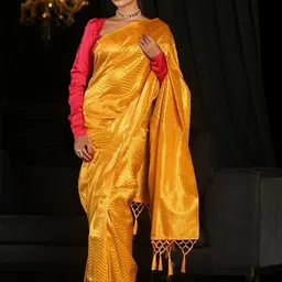 VILLE FASHION Woven Design Zari Kanjeevaram Saree-picture-34