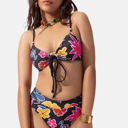Lemonlords Floral Print High Waist Bikini Bottom-picture-5