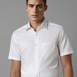 Louis Philippe Spread Collar Short Sleeves Regular Fit Cotton Formal Shirt-picture-43