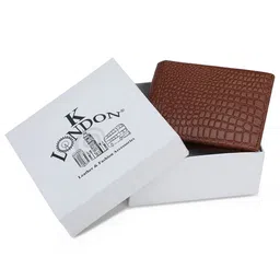 K London Men Textured Leather Two Fold Wallet-53