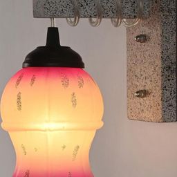 SOMIL Pink Glass Cylinder Printed Wall Lamps-image-93