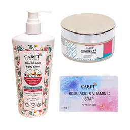 CARET ORGANIC Total Moisture Body Lotion & Kojic Acid , Vitamin C Soap& Vitamin C Cream-21