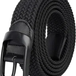 Men Black Canvas Belt-image-32
