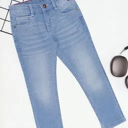 Pantaloons Junior Boys Slim Fit Clean Look Light Fade Jeans-picture-8