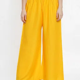 NYPA Women Flared Knitted Palazzos-image-49