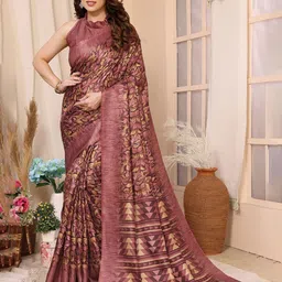 Munir Kalamkari Silk Blend Saree-image-18