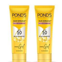 Ponds Set of 2 Protect & Bright Sun Miracle SPF 50 PA+++ Creme Gel Sunscreen - 50 g each-9