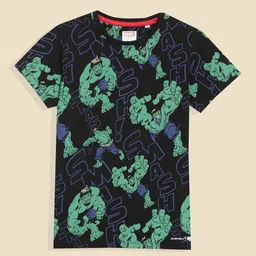 Allen Solly Junior Boys Hulk Graphic Printed Round Neck Cotton T-shirt-image-34