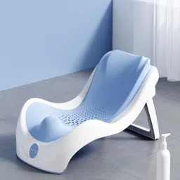 Polka Tots Infants Blue & White Soft Rubber Tiny Tubsy Baby Bather-image-32