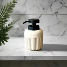 Mason Home Chaton Beige & Black Striped PVC Soap Dispenser-image-43