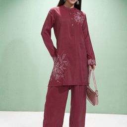 Vishudh Embroidered Tunic & Palazzo Co-Ord Set-image-39