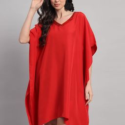 Curvydrobe Women Kimono Sleeves Sequinned Kaftan Dress-picture-14