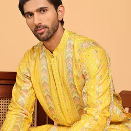 Jompers Embroidered Kurta Pyjama-image-91