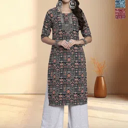 HERE&NOW Women Pack Of 3 Ethnic Motifs Printed Kurta-31