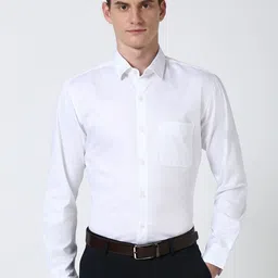 Peter England Men Spread Collar Micro Ditsy Printed Cotton Slim Fit Casual Shirt-image-85