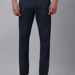 Richlook Men Textured Smart Slim Fit Trousers-image-80