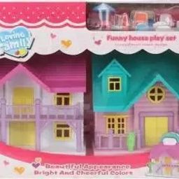 PINK DOLLHOUSE SET FOR KIDS-53