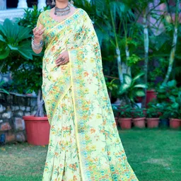 Suha Floral Print Pure Cotton Saree-picture-23