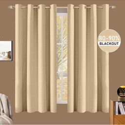 Lunar Days Beige Polyester Window Curtains-54