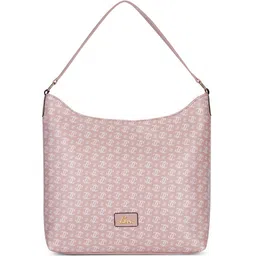 Lavie Typography Printed Structured Hobo Bag-12