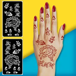 ORDERSHOCK Floral Mandala Designs Mehndi Stencils Sticker-picture-8