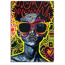 Craftnest creations Yellow & Red Single Piece Canvas Abstract Wall Paintings-picture-33
