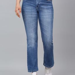 Cantabil Women Bootcut Heavy Fade Stretchable Jeans-image-90