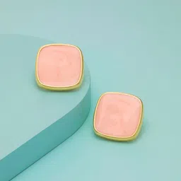 Kushal's Fashion Jewellery Gold-Plated Square Shaped Studs Earrings-picture-46