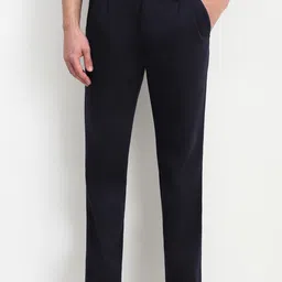 Allen Solly Men Mid-Rise Regular Fit Pleated Trousers-picture-4
