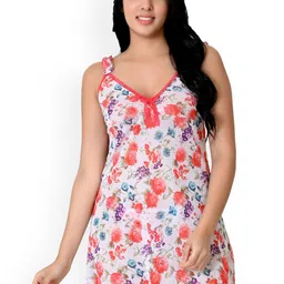 chia fashions Floral Printed Net Baby Doll-image-39