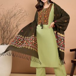 SAHASIKA Women Ethnic Motifs Printed Regular Kurta with Palazzos & With Dupatta-picture-9
