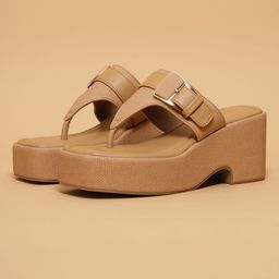 ERIDANI Wedge Sandals With Buckles-11