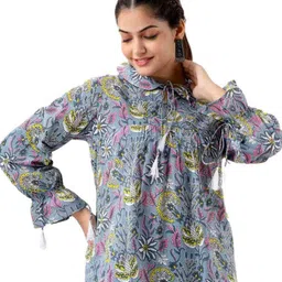 DMP EXPORT Women Printed Flared Sleeves Anarkali Kurta-22