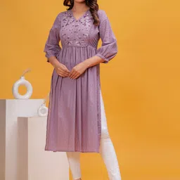 SARAI CREATIONS Women Yoke Design Dobby Kurta-picture-14