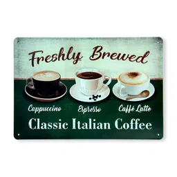 eazy wagon Green & Brown Freshly Brewed Coffee Printed Wall HangingDecor-image-23
