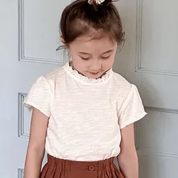 LULU & SKY Girls Striped V-Neck Pure Cotton Pockets T-shirt-picture-28