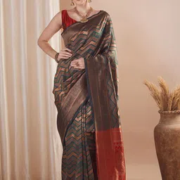 Saree mall Woven Design Zari Dharmavaram Sarees-image-11