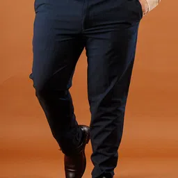 Muffynn Men Checked Relaxed Straight Leg Straight Fit Chinos Trousers-picture-14