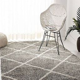 Banchmark Home Furnishings Silver-Toned Geometric Shaggy Woollen Carpet-picture-12